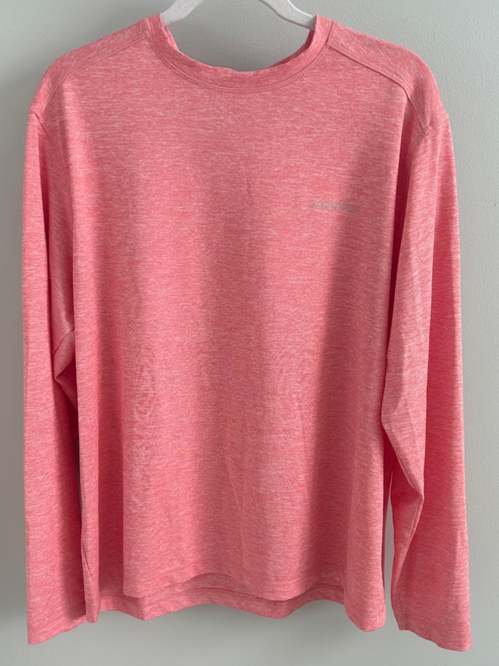 Men's Long-Sleeve Heathered Tee - Coral Pink